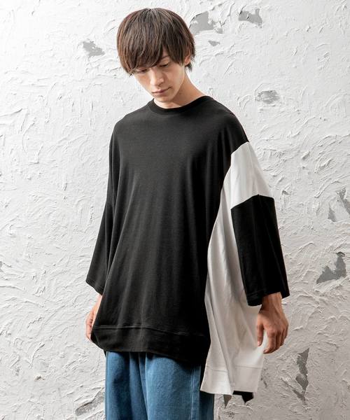 MinoriTY（マイノリティ）の「スムース切り替えBIG　Tシャツ（Tシャツ/カットソー・メンズ・ホワイト/ブラック/ホワイト系その他/ブラック系その他・FREE）」の2枚目の写真