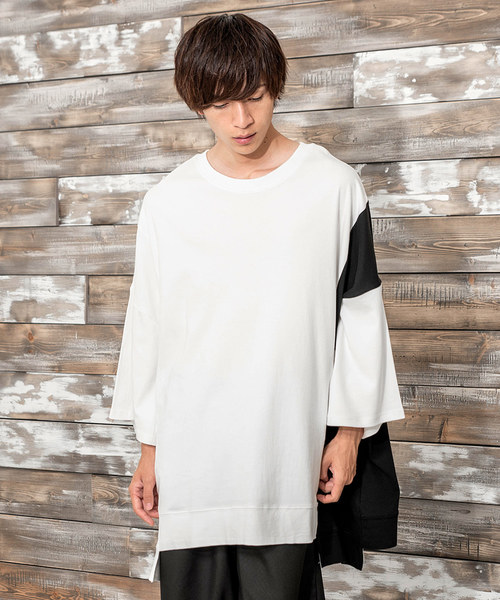 MinoriTY（マイノリティ）の「スムース切り替えBIG　Tシャツ（Tシャツ/カットソー・メンズ・ホワイト/ブラック/ホワイト系その他/ブラック系その他・FREE）」の4枚目の写真