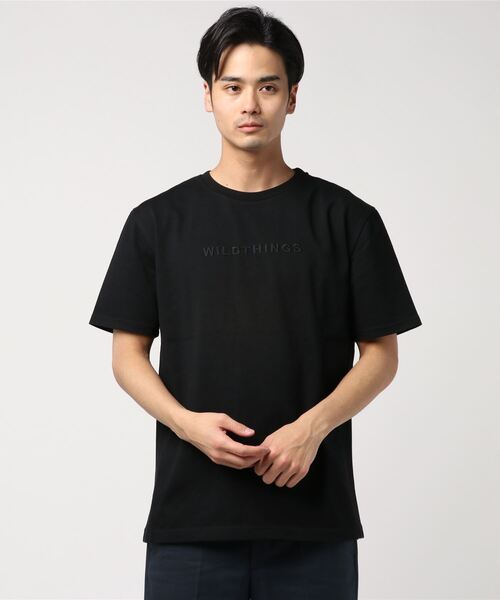 And A（アンドエー）の「WILD THINGS ワイルドシングス / S/S EMBROIDERY LOGO エンブロイダリーロゴ Tシャツ / WT19014N（Tシャツ/カットソー・メンズ・ホワイト/ブラック・SMALL/MEDIUM/LARGE/X-SMALL）」の7枚目の写真