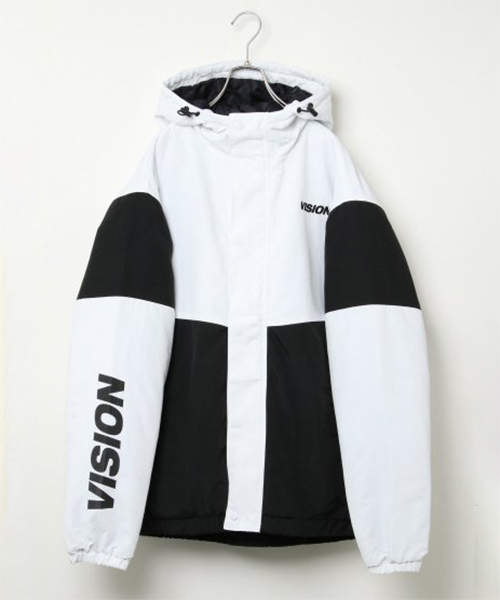 VISION STREET WEAR（ヴィジョンストリートウェア）の「VISION ビジョン 切り替え中綿ジャケット（ブルゾン・メンズ・レッド/オフホワイト/ライトグリーン/コーラル・LL/M/L）」の2枚目の写真