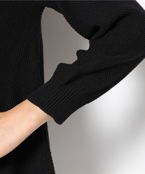 green label relaxing（グリーンレーベルリラクシング）の「GT C FLA PO + キャミソール SETニット（ニット/セーター・レディース・ベージュ/ネイビー・フリー）」の8枚目の写真