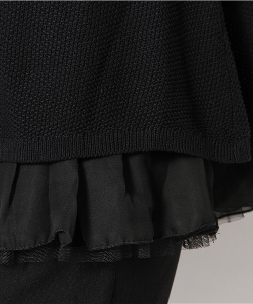 green label relaxing（グリーンレーベルリラクシング）の「GT C FLA PO + キャミソール SETニット（ニット/セーター・レディース・ベージュ/ネイビー・フリー）」の9枚目の写真