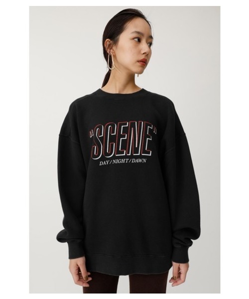 MOUSSY（マウジー）の「SCENE POJ（Tシャツ/カットソー・レディース・ライトブルー/パープル/オフホワイト/ライトブラック・FREE）」の2枚目の写真