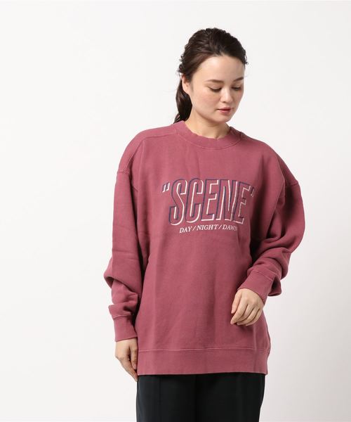 MOUSSY（マウジー）の「SCENE POJ（Tシャツ/カットソー・レディース・ライトブルー/パープル/オフホワイト/ライトブラック・FREE）」の10枚目の写真