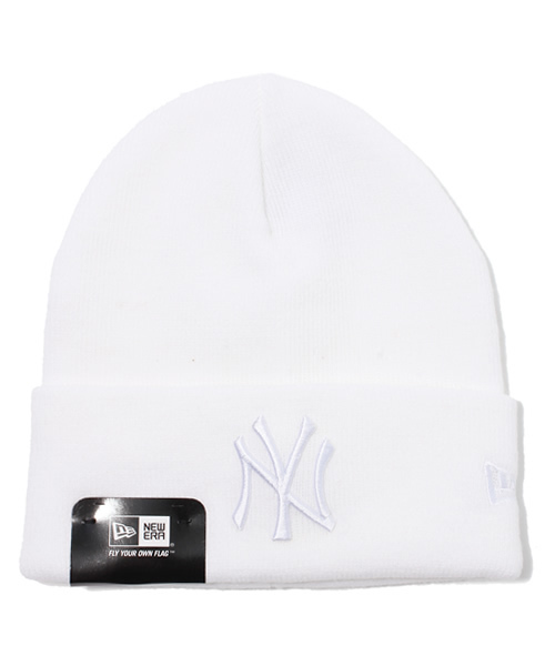 NEW ERA（ニューエラ）の「WEGO/【New Era】NYロゴニットキャップ（ニットキャップ/ビーニー・メンズ・ホワイト/ブラック/グリーン/ネイビー/ピンク/レッド/オレンジ・FREE）」の2枚目の写真