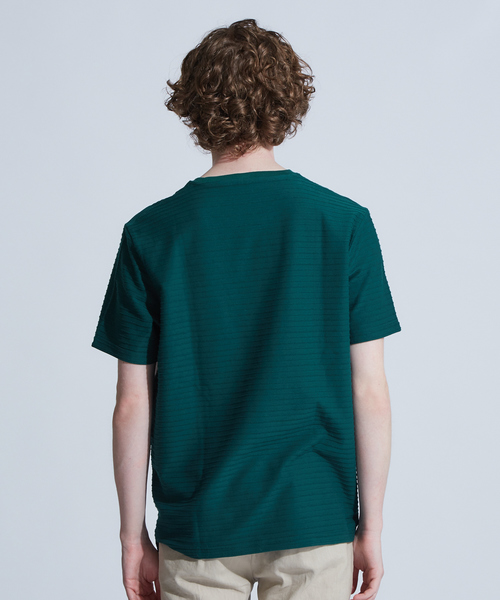 ABAHOUSE GRAY(アバハウスグレイ)の「【展開店舗限定】3段配色JQDボーダー半袖Tシャツ(Tシャツ/カットソー・メンズ・ホワイト/ネイビー/グリーン・46/48)」の13枚目の写真