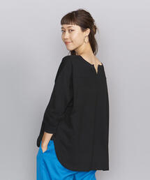 BEAUTY&YOUTH UNITED ARROWS | BY コットンブークレ―バックV8分袖プルオーバー(Tシャツ/カットソー)