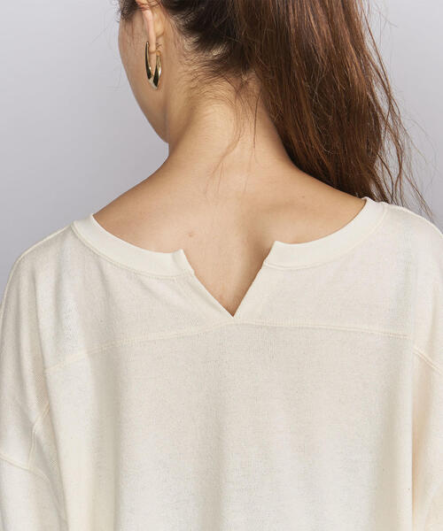 BEAUTY&YOUTH UNITED ARROWS（ビューティーアンドユースユナイテッドアローズ）の「BY コットンブークレ―バックV8分袖プルオーバーо（Tシャツ/カットソー・レディース・ブラック/オリーブ/ナチュラル・FREE）」の18枚目の写真
