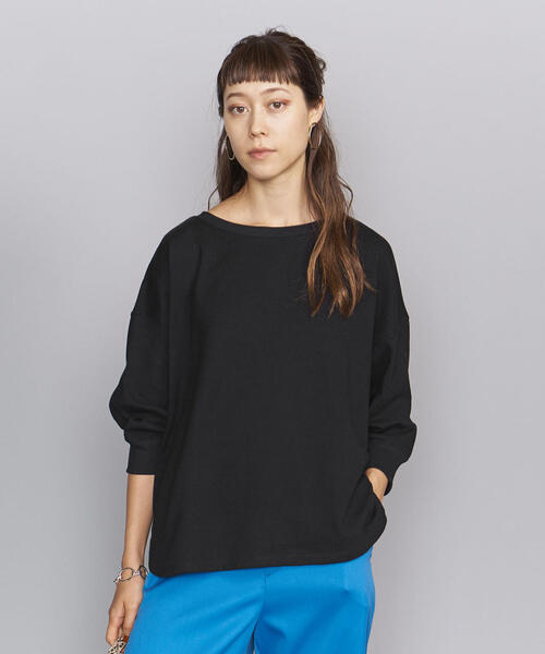 BEAUTY&YOUTH UNITED ARROWS（ビューティーアンドユースユナイテッドアローズ）の「BY コットンブークレ―バックV8分袖プルオーバーо（Tシャツ/カットソー・レディース・ブラック/オリーブ/ナチュラル・FREE）」の11枚目の写真