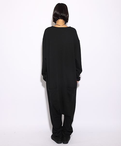 i（アイ）の「裏毛オールインワン（つなぎ/オールインワン・レディース・ホワイト/ブラック・FREE）」の7枚目の写真