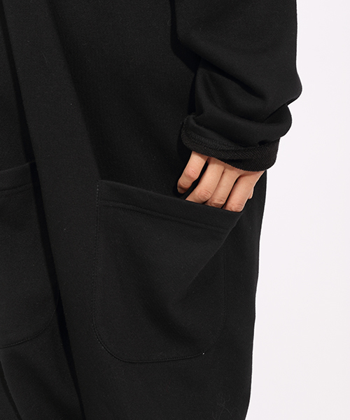 i（アイ）の「裏毛オールインワン（つなぎ/オールインワン・レディース・ホワイト/ブラック・FREE）」の6枚目の写真