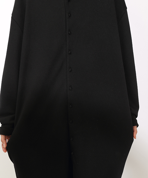 i（アイ）の「裏毛オールインワン（つなぎ/オールインワン・レディース・ホワイト/ブラック・FREE）」の4枚目の写真