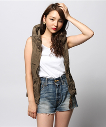 goa ビッグフード　デニムベスト goa（ゴア）の「ﾋﾞｯｸﾌｰﾄﾞﾍﾞｽﾄ（ベスト）」 - WEAR