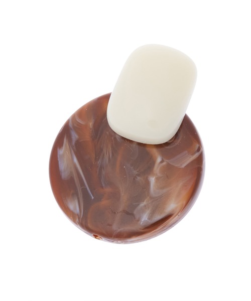 fifth（フィフス）の「マーブルストーンピアス（ピアス（両耳用）・レディース・ブラウン・FREE）」の3枚目の写真