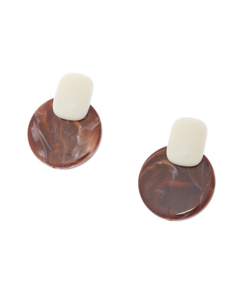 fifth（フィフス）の「マーブルストーンピアス（ピアス（両耳用）・レディース・ブラウン・FREE）」の5枚目の写真