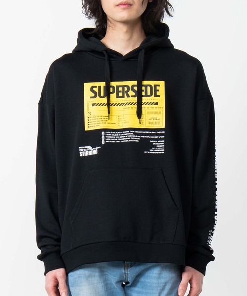 WEGO（ウィゴー）の「WEGO/ラベルロゴビッグシルエットプルパーカー（パーカー・メンズ・ブラック/オフホワイト・MEDIUM/LARGE）」の19枚目の写真