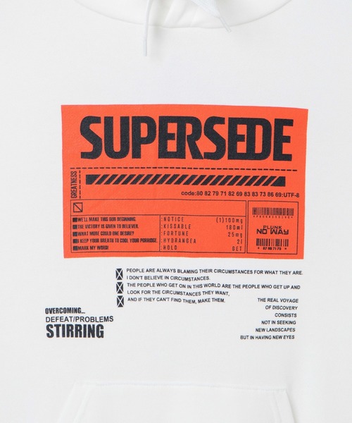 WEGO（ウィゴー）の「WEGO/ラベルロゴビッグシルエットプルパーカー（パーカー・メンズ・ブラック/オフホワイト・MEDIUM/LARGE）」の9枚目の写真