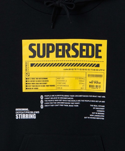 WEGO（ウィゴー）の「WEGO/ラベルロゴビッグシルエットプルパーカー（パーカー・メンズ・ブラック/オフホワイト・MEDIUM/LARGE）」の10枚目の写真