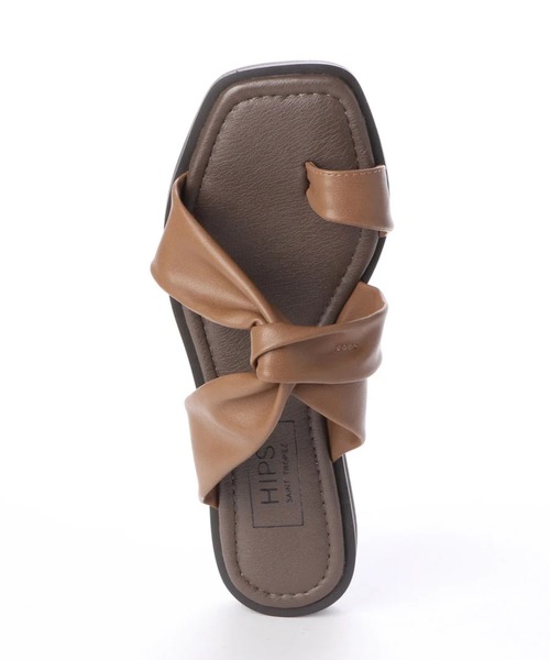 HIPS（ヒップス）の「ソフトトングサンダル（サンダル・レディース・ブラック/ブラウン/アイボリー/パイソン・S/M/L）」の19枚目の写真