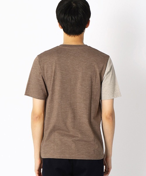 COMME CA ISM（コムサイズム）の「パネル 切り替え VネックTシャツ（Tシャツ/カットソー・メンズ・チャコール/ネイビー/ブラウン・MEDIUM/LARGE/X-LARGE）」の7枚目の写真