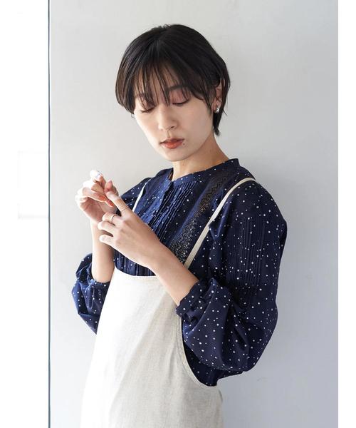 AMERICAN HOLIC(アメリカンホリック)の「レースピンタックブラウス *(シャツ/ブラウス・レディース・ブラック/オフホワイト/ドット・FREE)」の17枚目の写真
