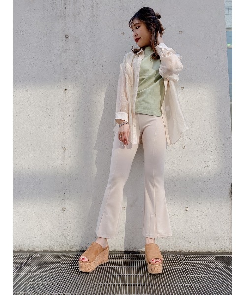 one way（ワンウェイ）の「シシュウロゴＴ（Tシャツ/カットソー・レディース・ホワイト/ベージュ/ライトグリーン/ライトピンク・FREE）」の17枚目の写真