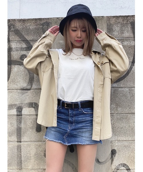 one way（ワンウェイ）の「シシュウロゴＴ（Tシャツ/カットソー・レディース・ホワイト/ベージュ/ライトグリーン/ライトピンク・FREE）」の21枚目の写真