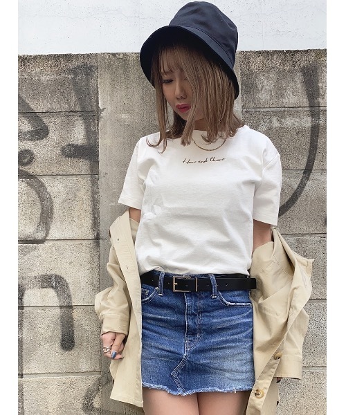 one way（ワンウェイ）の「シシュウロゴＴ（Tシャツ/カットソー・レディース・ホワイト/ベージュ/ライトグリーン/ライトピンク・FREE）」の18枚目の写真