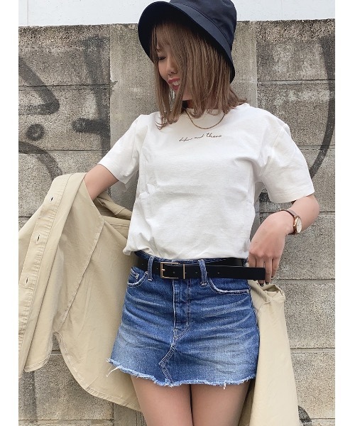 one way（ワンウェイ）の「シシュウロゴＴ（Tシャツ/カットソー・レディース・ホワイト/ベージュ/ライトグリーン/ライトピンク・FREE）」の13枚目の写真