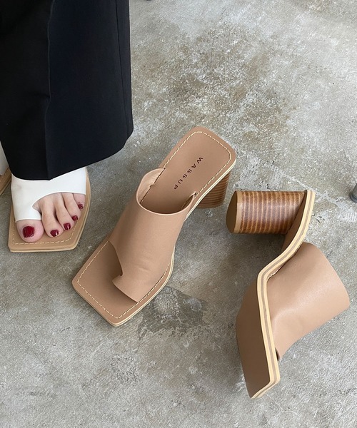 chuclla（チュクラ）の「【chuclla】Triangle-heel thongs sandal sb-6 chs70（サンダル・レディース・ブラック/ベージュ/アイボリー・40/38/39/36/37）」の3枚目の写真