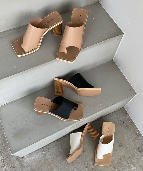 chuclla（チュクラ）の「【chuclla】Triangle-heel thongs sandal sb-6 chs70（サンダル・レディース・ブラック/ベージュ/アイボリー・40/38/39/36/37）」の15枚目の写真