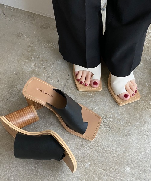 chuclla（チュクラ）の「【chuclla】Triangle-heel thongs sandal sb-6 chs70（サンダル・レディース・ブラック/ベージュ/アイボリー・40/38/39/36/37）」の16枚目の写真