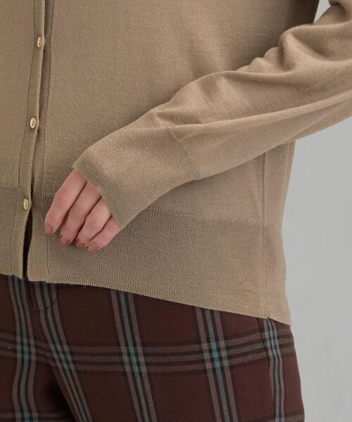 green label relaxing（グリーンレーベルリラクシング）の「[手洗い可能] [1_OF MINE]  ツイン ニット アンサンブル カーディガン（カーディガン/ボレロ・レディース・ブラウン/パープル/ダークグレー/ベージュ・FREE）」の14枚目の写真