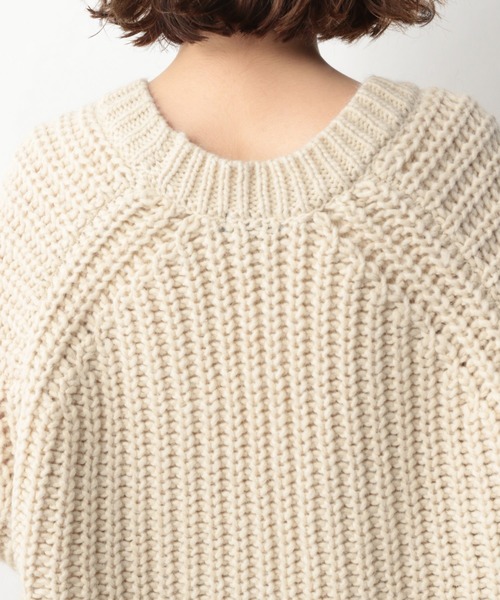 A part by(アパートバイ)の「1.5ゲージウールザックリカーディガン 910932(カーディガン/ボレロ・レディース・アイボリー/グレー系その他2/グリーン系その他2/ネイビー・FREE)」の8枚目の写真