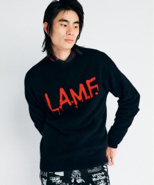 THE HEART BREAKERS/L．A．M．F．編込 ブルオーバー（ニット/セーター