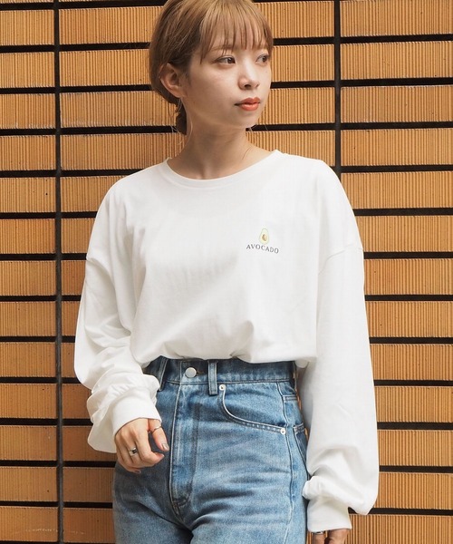 tiptop(ティップトップ)の「フルーツロゴBIGロンT(Tシャツ/カットソー・レディース・オフホワイト/ホワイト系その他/ホワイト系その他2/ブラック/ブラック系その他/ブラック系その他2・FREE)」の12枚目の写真
