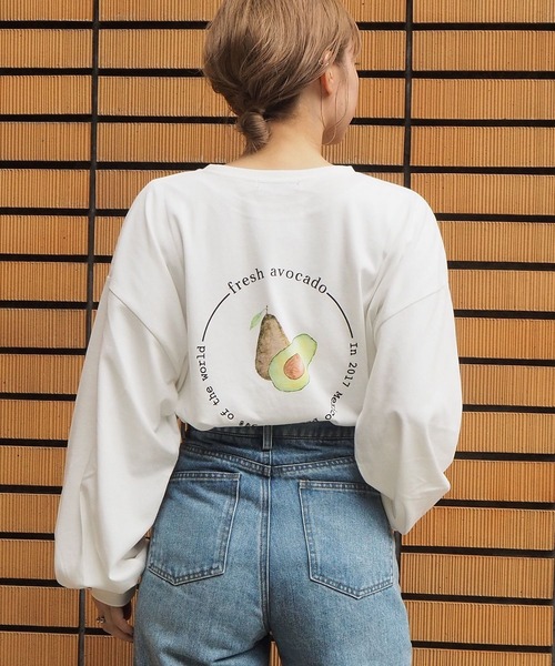tiptop(ティップトップ)の「フルーツロゴBIGロンT(Tシャツ/カットソー・レディース・オフホワイト/ホワイト系その他/ホワイト系その他2/ブラック/ブラック系その他/ブラック系その他2・FREE)」の7枚目の写真