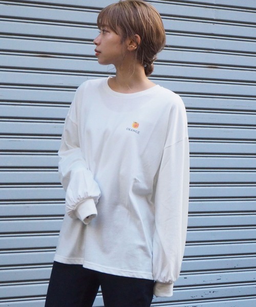 tiptop(ティップトップ)の「フルーツロゴBIGロンT(Tシャツ/カットソー・レディース・オフホワイト/ホワイト系その他/ホワイト系その他2/ブラック/ブラック系その他/ブラック系その他2・FREE)」の22枚目の写真