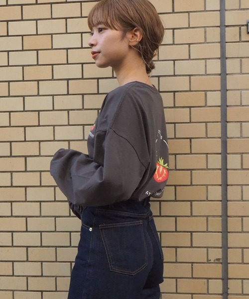 tiptop(ティップトップ)の「フルーツロゴBIGロンT(Tシャツ/カットソー・レディース・オフホワイト/ホワイト系その他/ホワイト系その他2/ブラック/ブラック系その他/ブラック系その他2・FREE)」の18枚目の写真