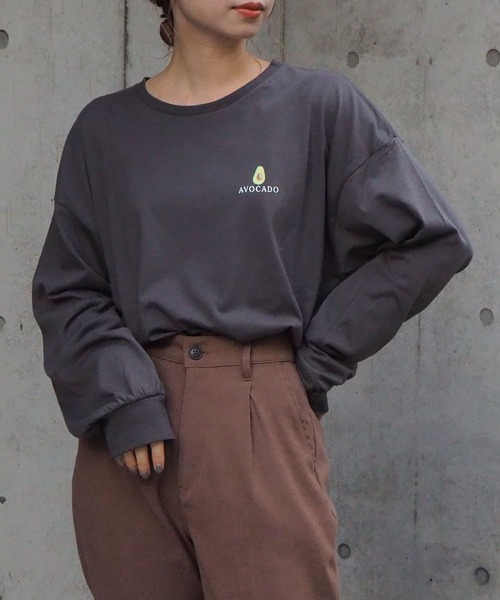 tiptop(ティップトップ)の「フルーツロゴBIGロンT(Tシャツ/カットソー・レディース・オフホワイト/ホワイト系その他/ホワイト系その他2/ブラック/ブラック系その他/ブラック系その他2・FREE)」の8枚目の写真