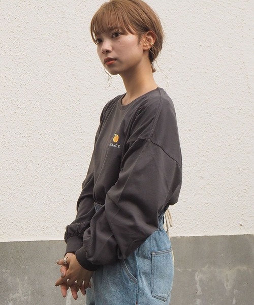 tiptop(ティップトップ)の「フルーツロゴBIGロンT(Tシャツ/カットソー・レディース・オフホワイト/ホワイト系その他/ホワイト系その他2/ブラック/ブラック系その他/ブラック系その他2・FREE)」の21枚目の写真