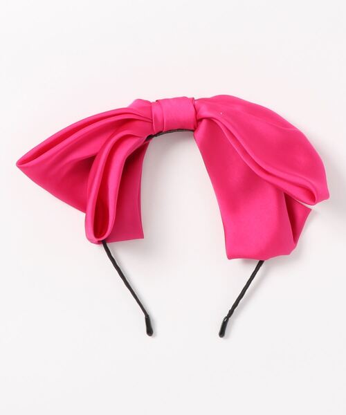 Fun & Daily（ファンアンドデイリー）の「F&D : ビッグリボンシャイニーカチューシャ（カチューシャ・レディース・ブラック/ベージュ/パープル/ピンク・FREE）」の4枚目の写真