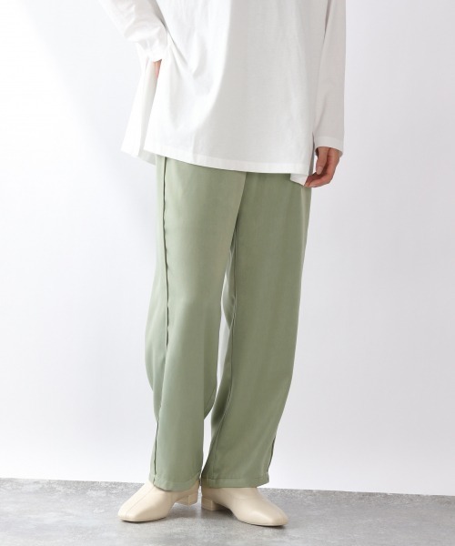 LOWRYS FARM（ローリーズファーム）の「ｒｅｌａｘパウダーサテンパンツ　918298（その他パンツ・レディース・グリーン/ブルー/アイボリー/ブラウン/ゼブラ・FREE）」の21枚目の写真