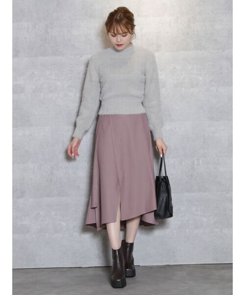 dazzlin（ダズリン）の「チェックシャギーニットトップス（ニット/セーター・レディース・ブラウン/グレー/オフホワイト・FREE）」の18枚目の写真