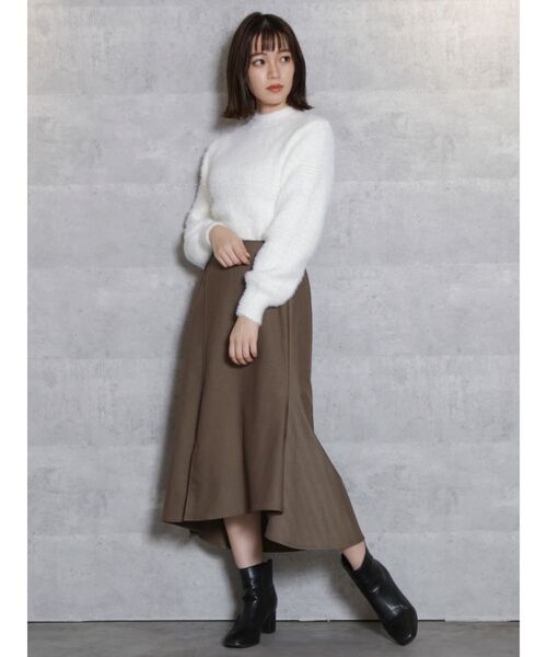 dazzlin（ダズリン）の「チェックシャギーニットトップス（ニット/セーター・レディース・ブラウン/グレー/オフホワイト・FREE）」の15枚目の写真