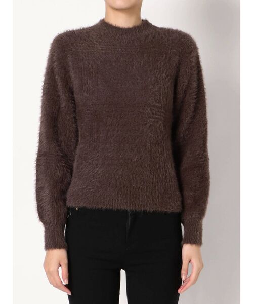 dazzlin（ダズリン）の「チェックシャギーニットトップス（ニット/セーター・レディース・ブラウン/グレー/オフホワイト・FREE）」の13枚目の写真