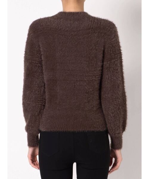 dazzlin（ダズリン）の「チェックシャギーニットトップス（ニット/セーター・レディース・ブラウン/グレー/オフホワイト・FREE）」の11枚目の写真