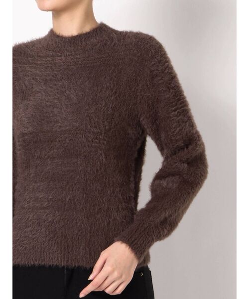 dazzlin（ダズリン）の「チェックシャギーニットトップス（ニット/セーター・レディース・ブラウン/グレー/オフホワイト・FREE）」の9枚目の写真