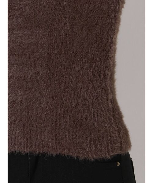 dazzlin（ダズリン）の「チェックシャギーニットトップス（ニット/セーター・レディース・ブラウン/グレー/オフホワイト・FREE）」の8枚目の写真