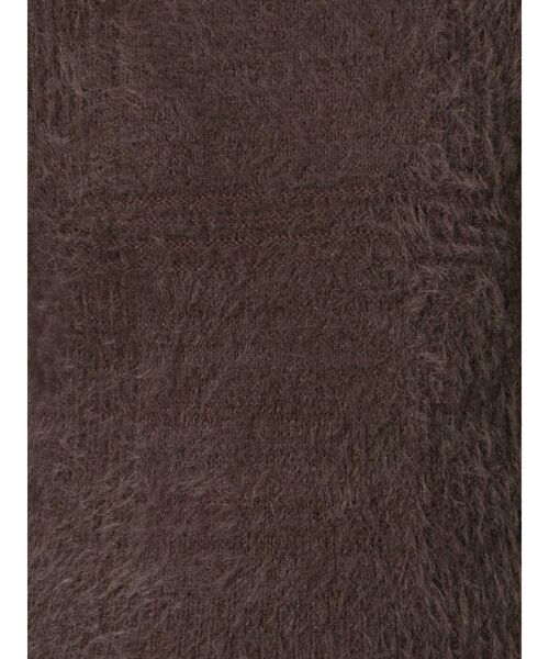 dazzlin（ダズリン）の「チェックシャギーニットトップス（ニット/セーター・レディース・ブラウン/グレー/オフホワイト・FREE）」の5枚目の写真